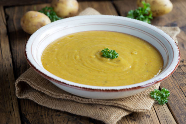 Potato soup stock photo