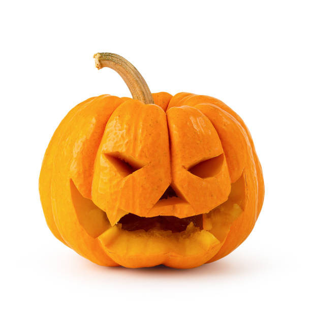 istock Halloween Pumpkin isolated on a white background 1178323156