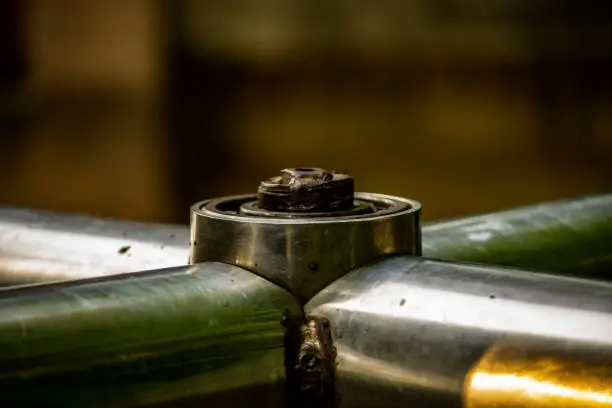 Photo of steel rolling gate shot