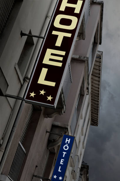 istock Neons of hotels at dusk 1178325409