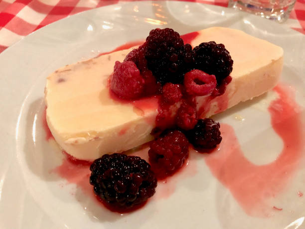 istock Semifreddo Cake - Ice cream with Berries (semi-frozen dessert) italian dessert. 1178325723