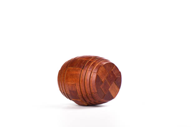 istock Assembled wooden puzzle barrel isolated on a white background. 1178327851
