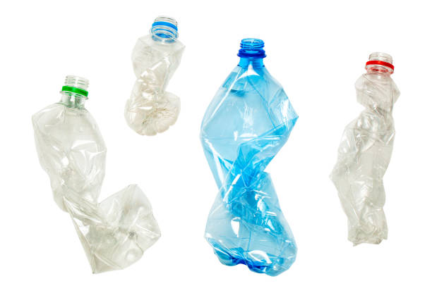 istock Crumpled plastic bottles isolated on white background. 1178328629