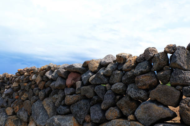 istock Stone wall in Jeju Island 1178329286
