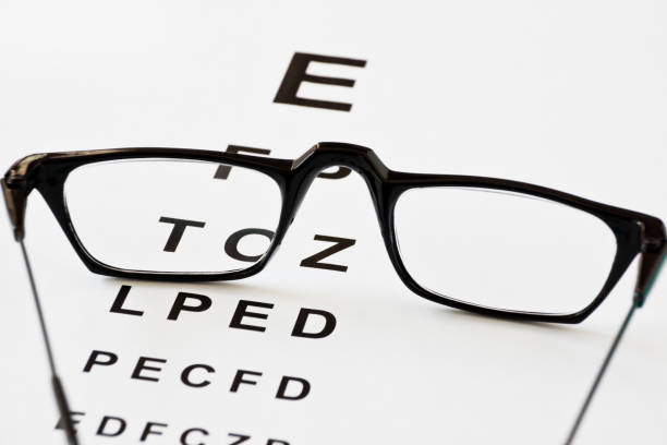 istock Eye test with glasses and letters 1178330513