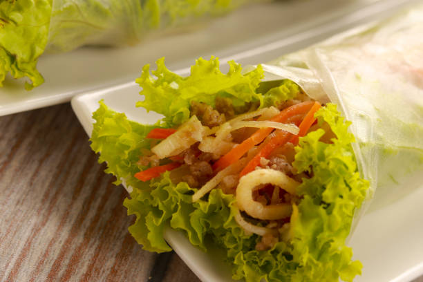 istock Fresh Vegetable Spring Rolls. Lumpiang Sariwa. Vegan food from Philippines. 1178331377