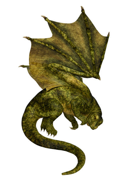 istock 3D illustration fantasy dragon on white 1178332376