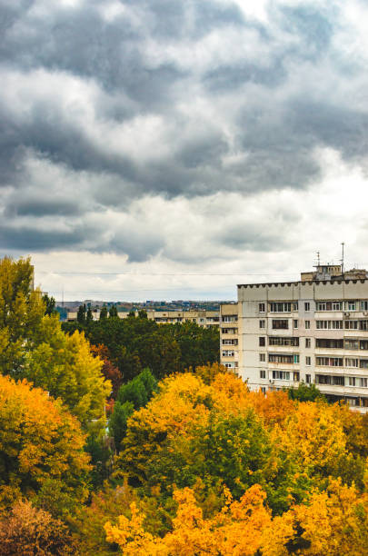 istock Photo illustration with autumn city 1178333559