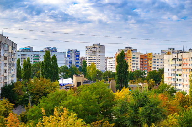 istock Photo illustration with autumn city 1178333561