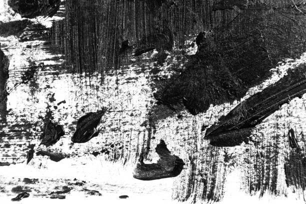 istock Black brush strokes and stain. Abstract acrylic handmade drawing. 1178336875