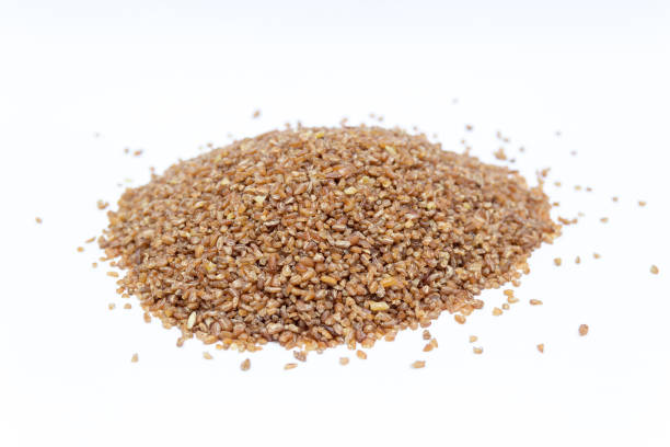 istock Bulgur. Durum wheat. Healthy lifestyle concept. Isolated on a white background. 1178336907