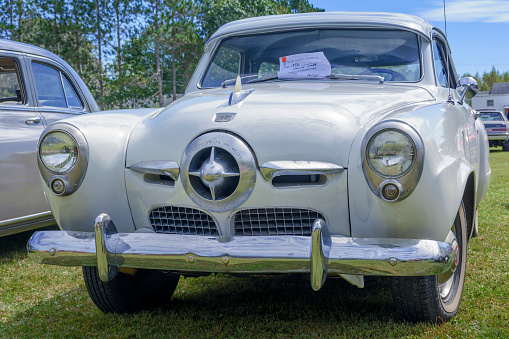 Waterville, Nova Scotia, Canada - September 14, 2019 : 1950 Studebaker Starlight Coupe at Rick Rood\