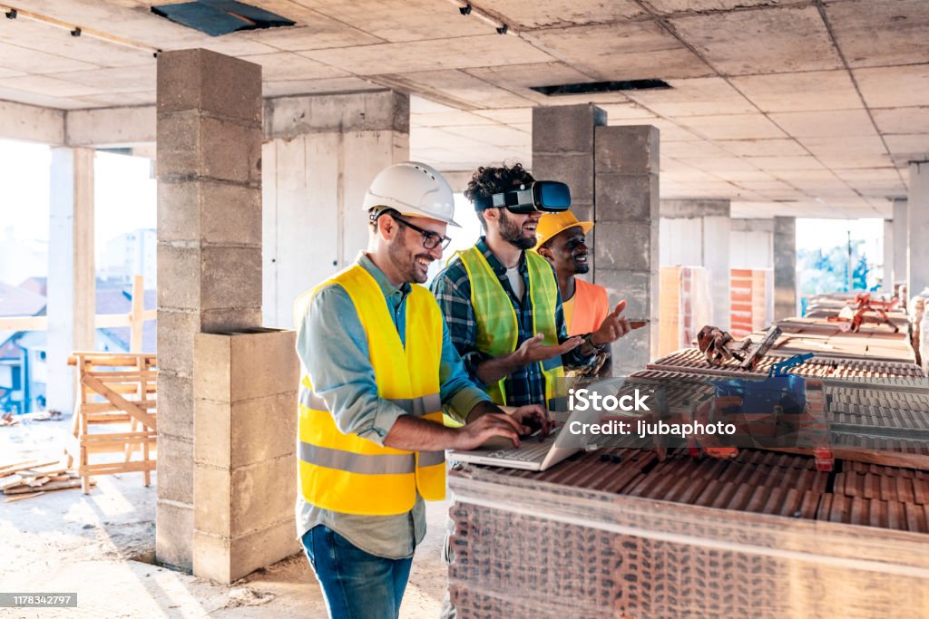 Using Vr Simulator For Building Visualization Stock Photo - Download ...