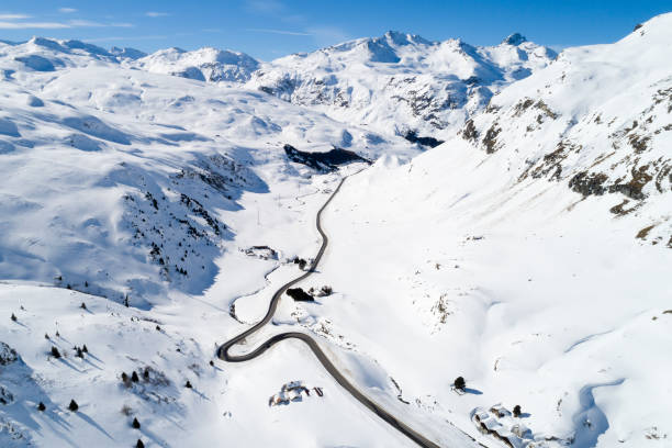 istock Winter Landscape with Mountain Pass in Swiss Alps 1178346177