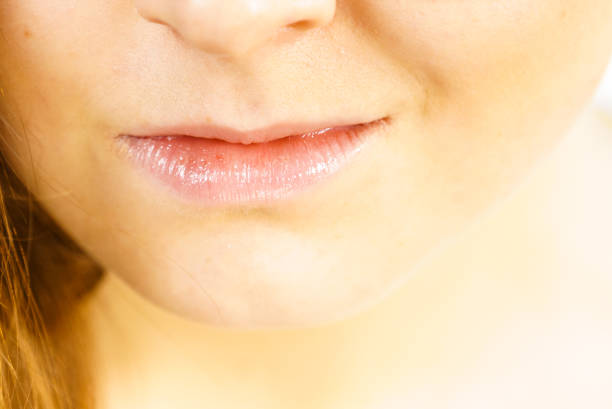 istock Girl with no makeup, part of face lips 1178347013