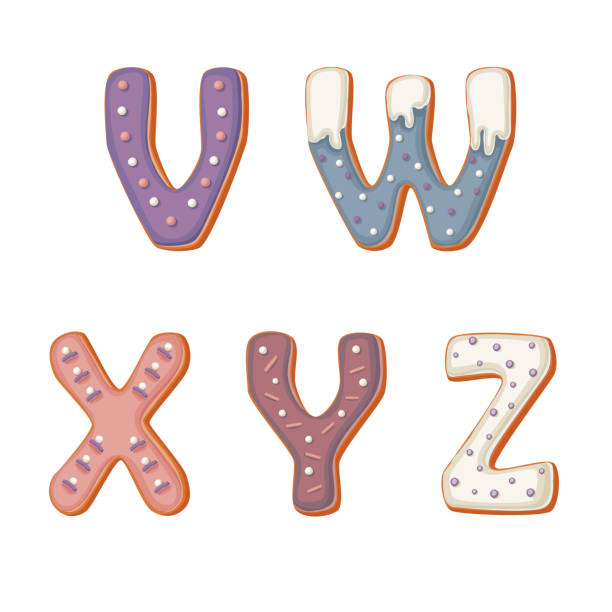 istock Christmas letters with icing. Font in the form of cookies with icing. 1178352364