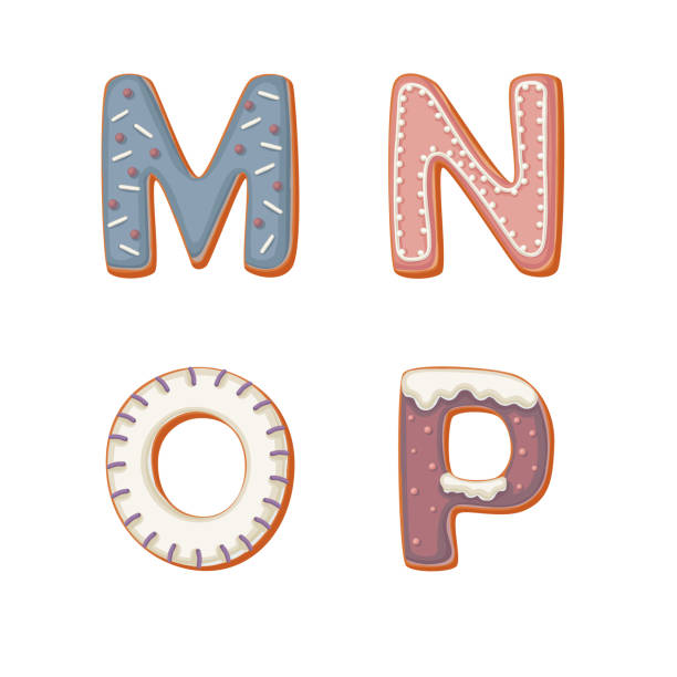 istock Christmas letters with icing. Font in the form of cookies with icing. 1178352476