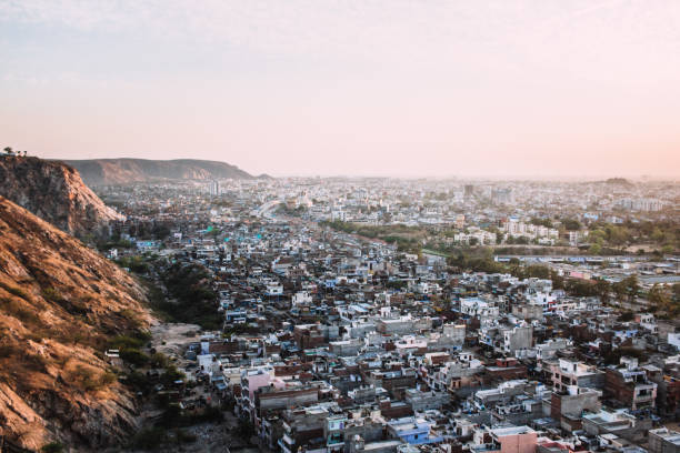 istock Panoramic view at the indian city at the sunset. 1178353990