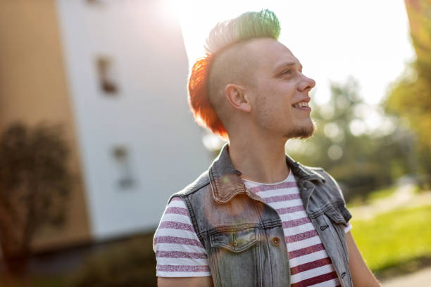 istock Young punk man in a public housing estates 1178354296