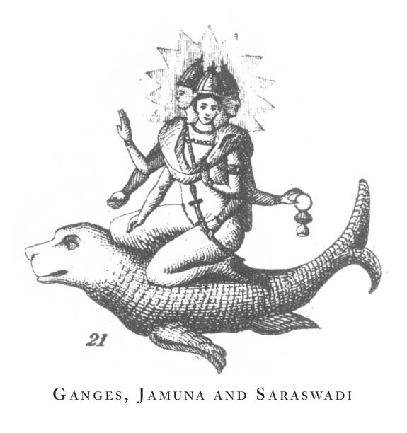 Ganges, Jamuna and Saraswadi, Hindu and Buddhist Religious Symbols and Religious Implements Engraving Antique Illustration, Published 1851 Ganges, Jamuna and Saraswadi, Hindu and Buddhist Religious Symbols and Religious Implements Engraving Antique Illustration, Published 1851. Source: Original edition from my own archives. Copyright has expired on this artwork. Digitally restored. brahma illustrations stock illustrations