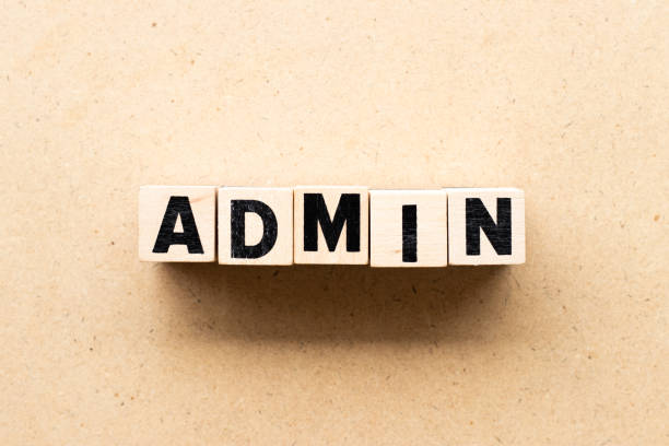 istock Letter block in word admin on wood background 1178355524