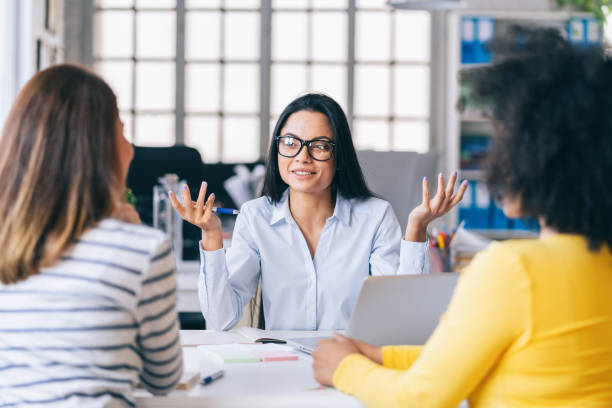 istock Asian Female manager discussing business in creative office 1178356647