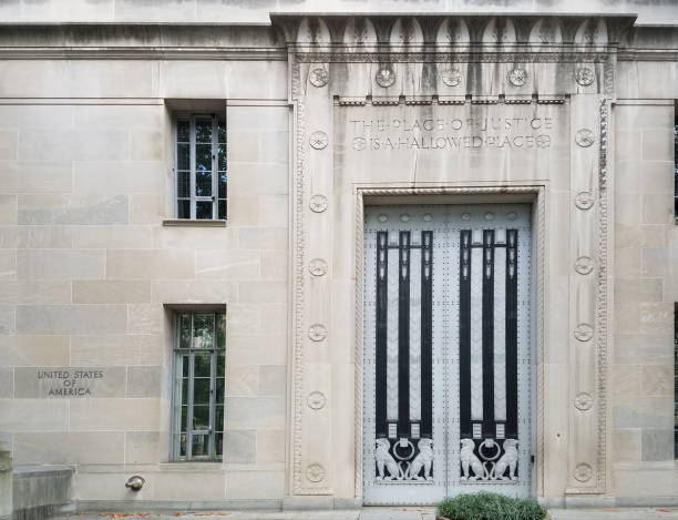 The Department of Justice in Washington, DC, USA stock photo