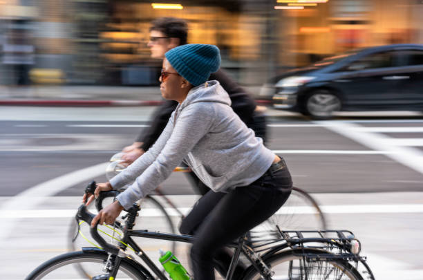 istock Panning shot of city cyclists 1178361616