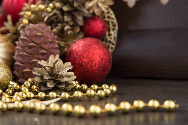 istock red and gold Christmas toys 1178364372