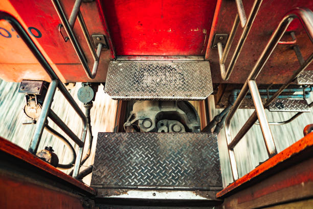 Door walkway between bogie train on motion railway, iron plate for passenger walk cross or connect to other bogie of train,