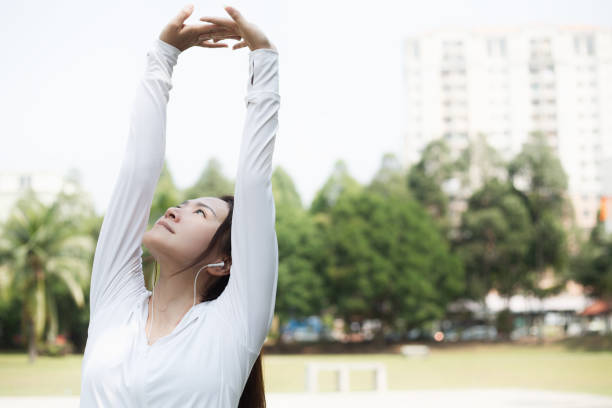 istock Sportswoman stretching before workout 1178369391