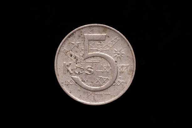 istock Old Czechoslovak 5 korun coin from 1968, reverse 1178372177