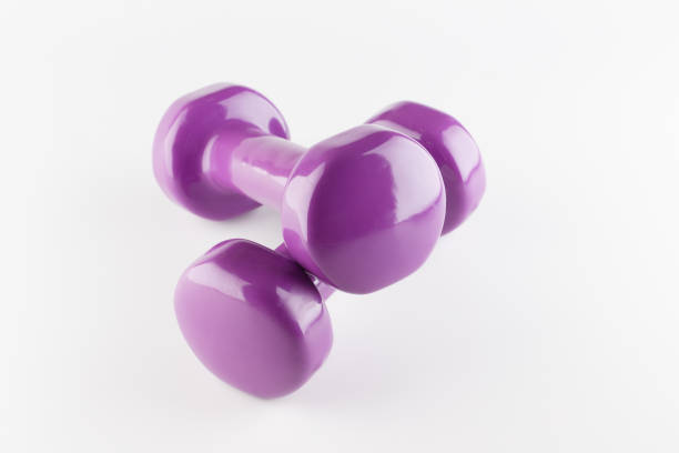 istock one kilogram purple dumbbells 1178372402