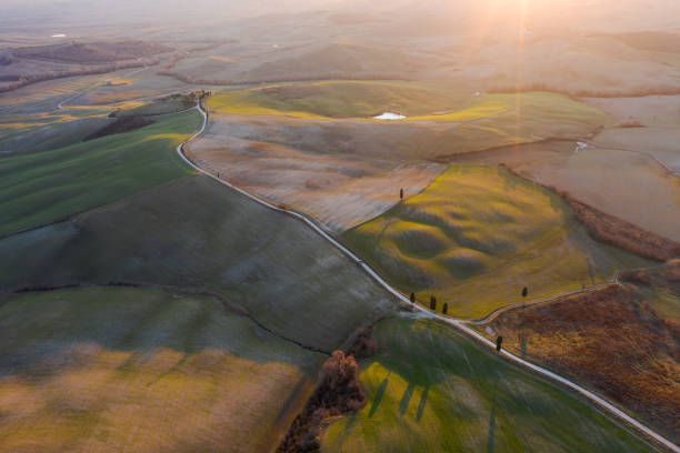 istock Picturesque tuscan landscape from above, made by a drone. 1178377978