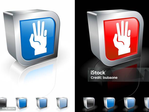 Hand 3d Royalty Free Vector Art Stock Illustration - Download Image Now - Black Background, Blue, Color Image