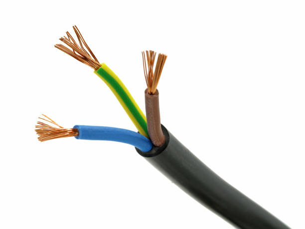 istock Close up of a electric cable on white background 1178380477