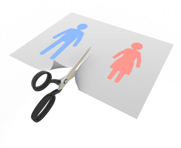 istock A couple who decided to divorce 3D illustration 1178382921