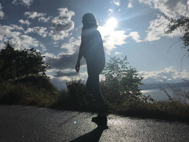 Couple having a holiday near lake Ohrid in Macedonia