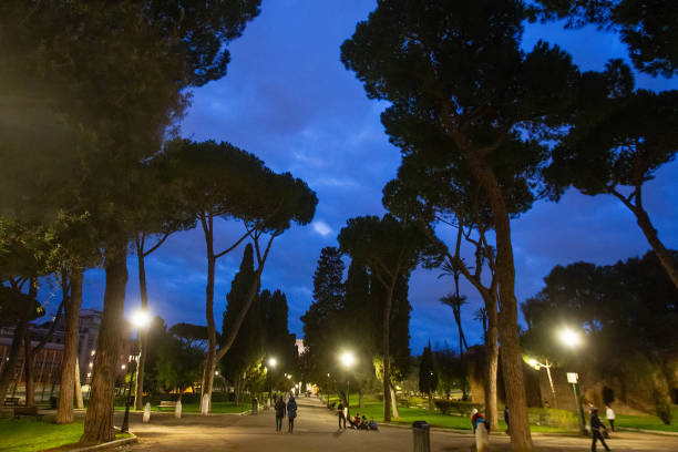 Villa Borghese - park   in Rome.