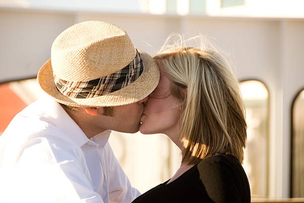 istock Cute couple on a cruise ship 117839195