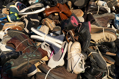 Pyramid of shoes, Lyon, France