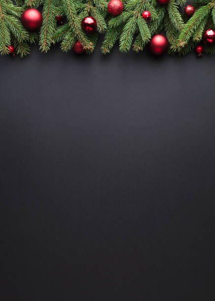 istock Christmas and New Year black background with border 1178408024