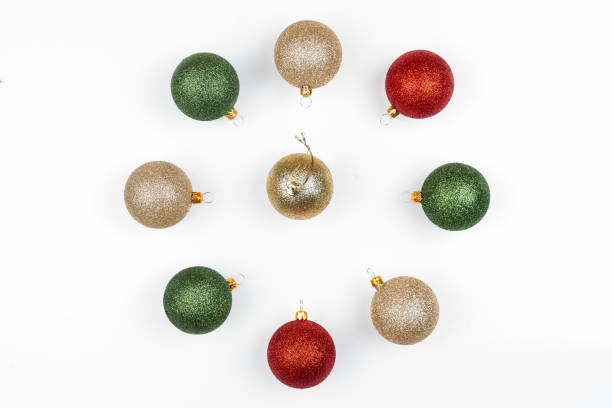 istock Christmas balls isolated on white background. 1178408420