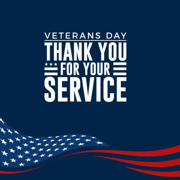 Vector illustration of Modern Veterans Day Celebration Background Header Banner
