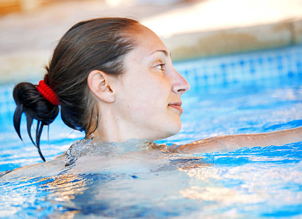 istock Woman at the pool 117841742