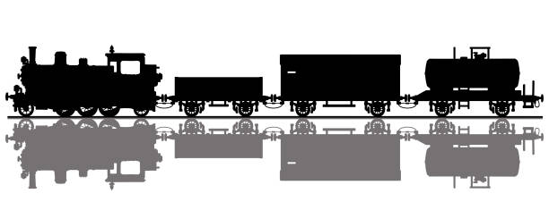 istock The black silhouette of a steam train 1178419056
