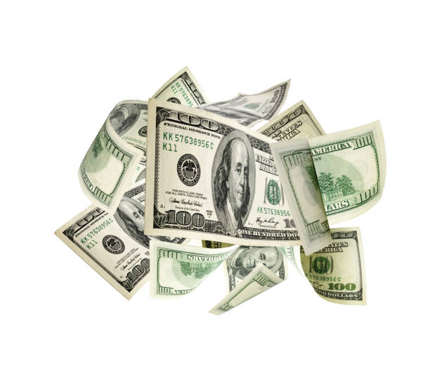 istock Us dollar bill. Washington american cash. Falling usd money back 1178419298
