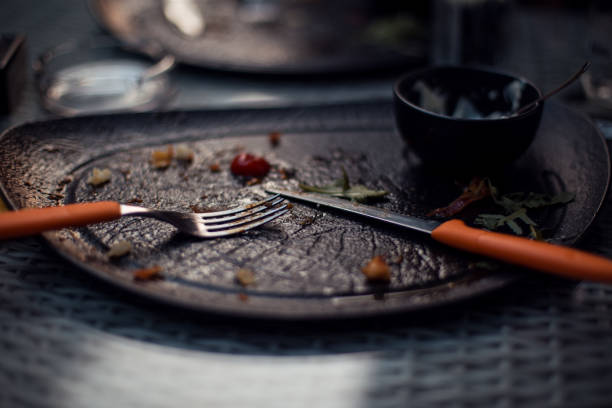istock Plate after a meal in a restaurant 1178420988