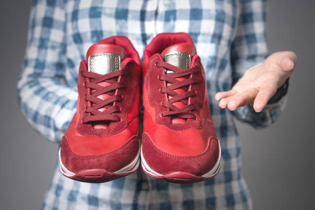 istock Red sport shoes. 1178424457