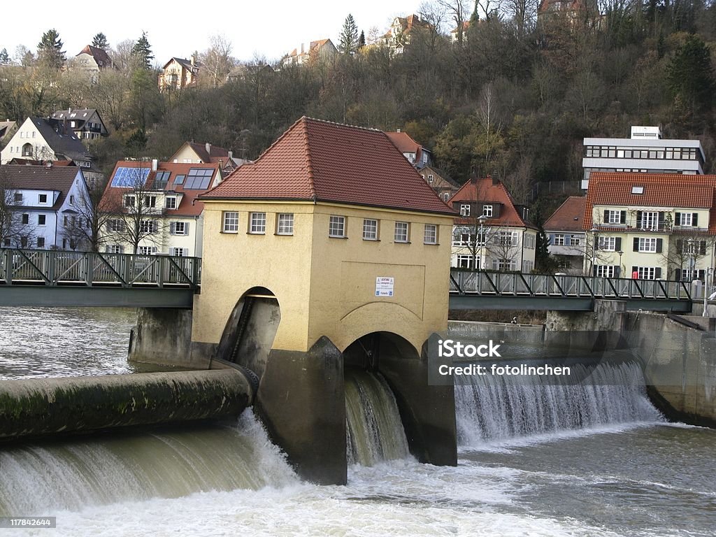 Hydrofoil am Neckar in Tübingen - Lizenzfrei Wasserkraftwerk Stock-Foto